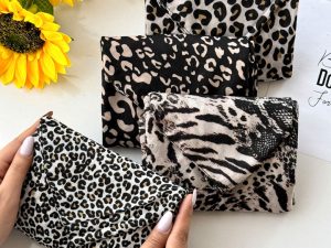 شال سیا اسکارف 4 فصل پلنگی کد17