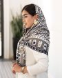خرید روسری ابریشم تویل(کجراه) لویی ویتون دور دوخت کد 2